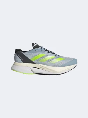 Adidas Adizero Boston 12 Men Running Shoes Wonder Blue /Lemon