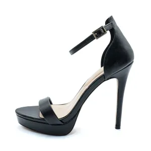 Aldo Afendaven Strap High-Heel Sandals Leather Black Colour For Women