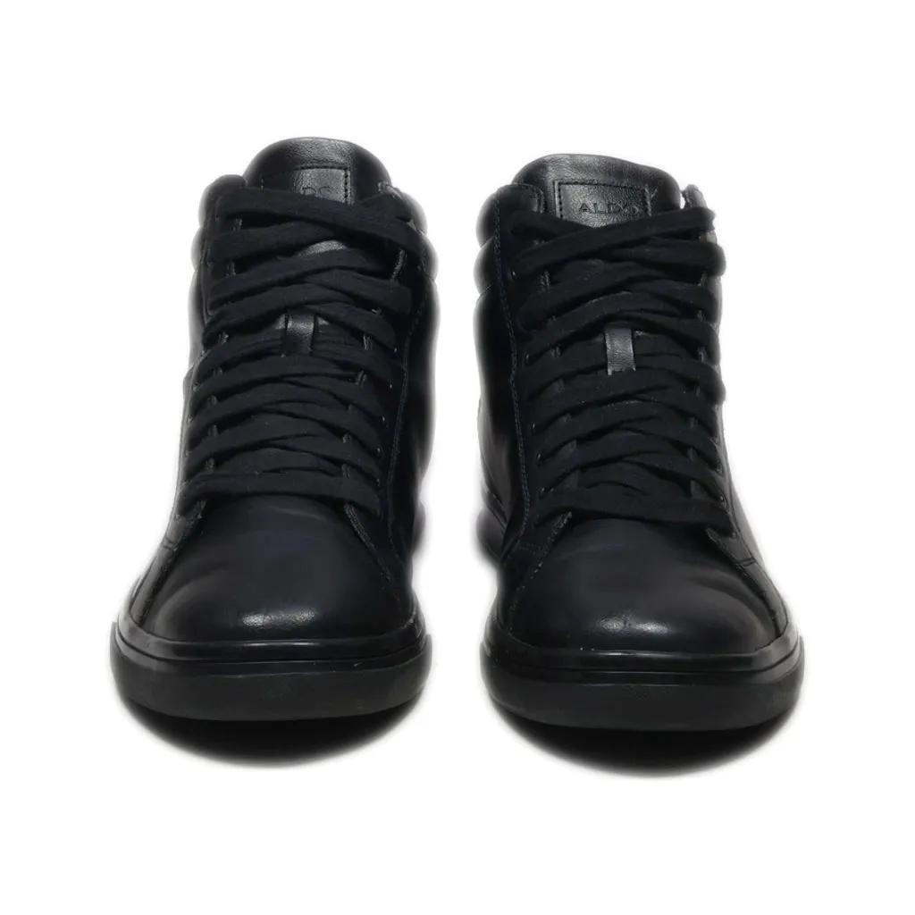 Aldo Ankle Boots Leather Black Colour For Men