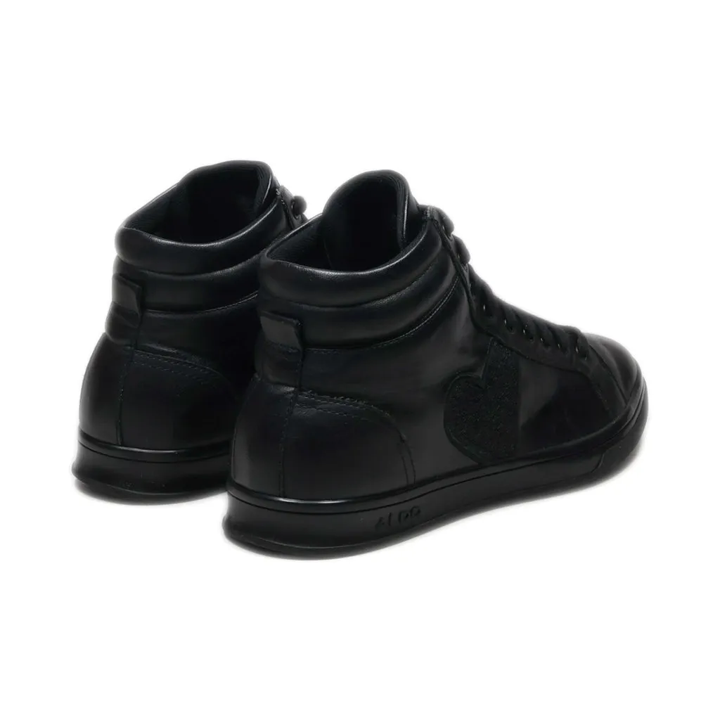 Aldo Ankle Boots Leather Black Colour For Men