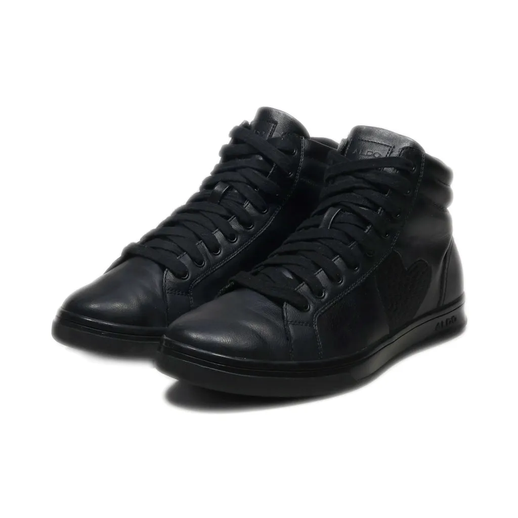 Aldo Ankle Boots Leather Black Colour For Men