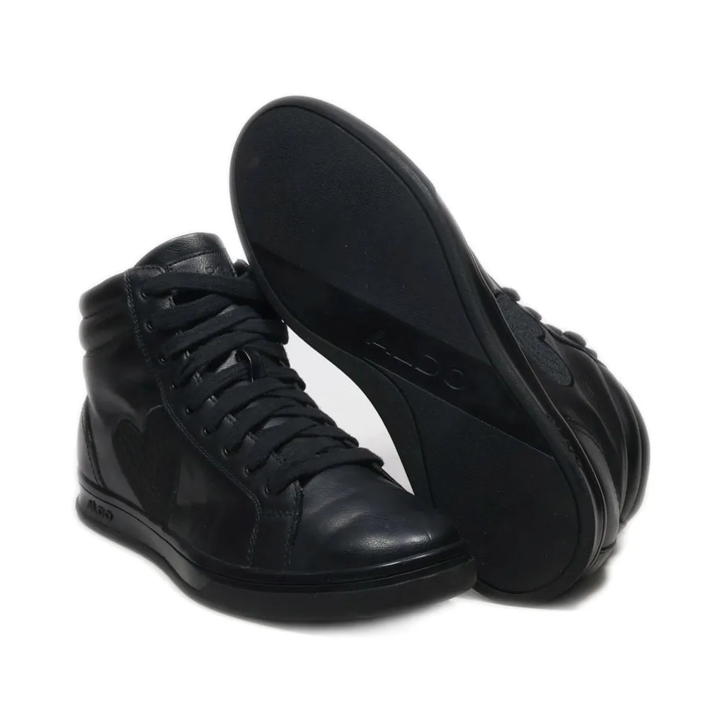 Aldo Ankle Boots Leather Black Colour For Men