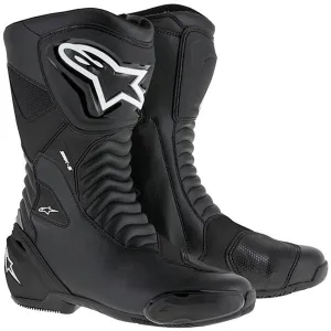 Alpinestars SMX S CE Unisex Armoured Motorcycle Touring Boots - Black