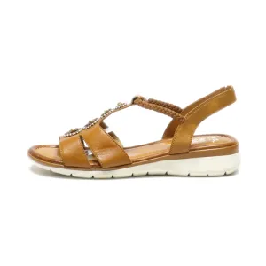 Ara Platform Sandals Leather Brown Colour For Women