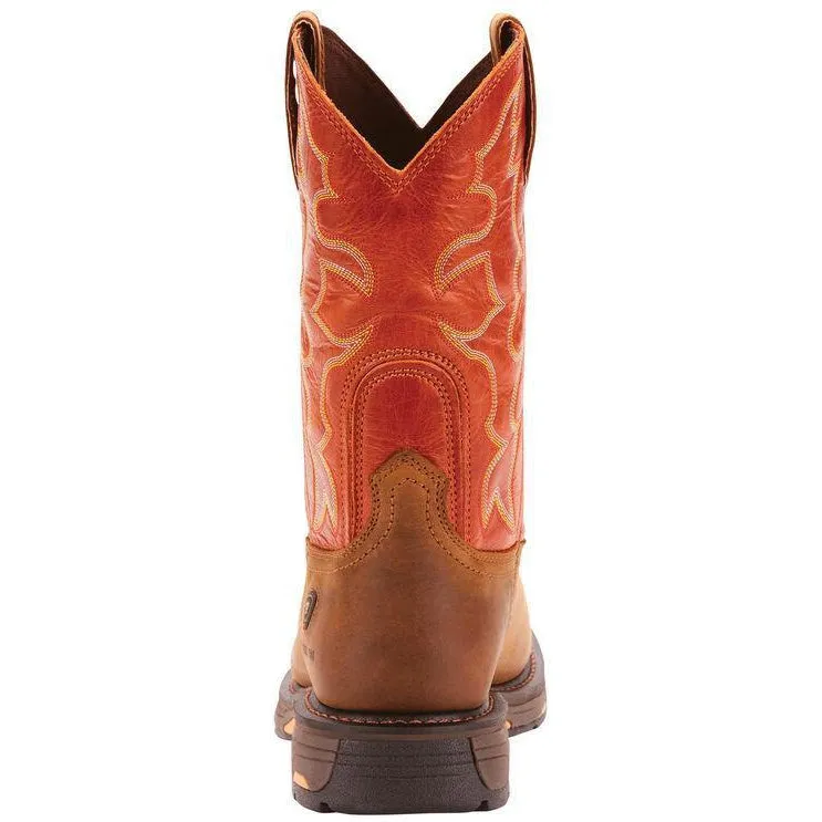 Ariat Men's WorkHog 11" Wide Square Stl Toe Western Work Boot- Earth- 10006961