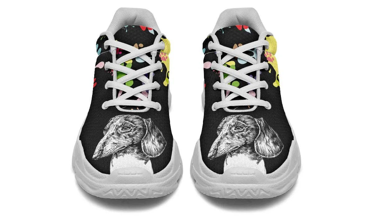 Artsy Dachshund Chunky Sneakers