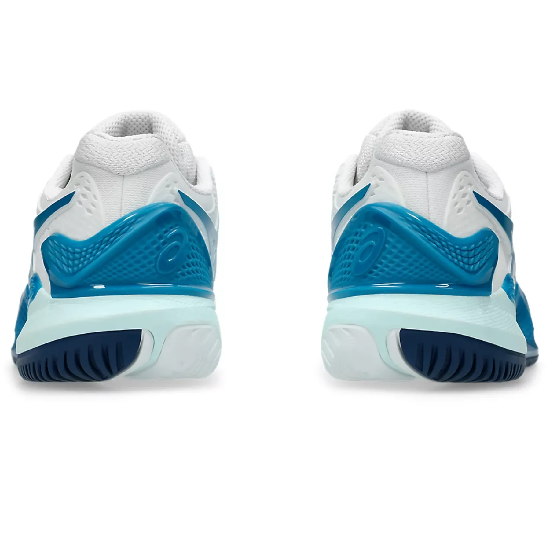 Asics Gel-Resolution 9 Women Tennis Shoes - White/Teal Blue