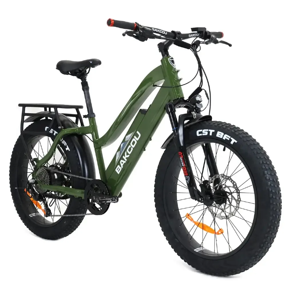 Bakcou Flatlander Step through (ST) 24" 750W 48V Fat Tire Electric Hunting Bike