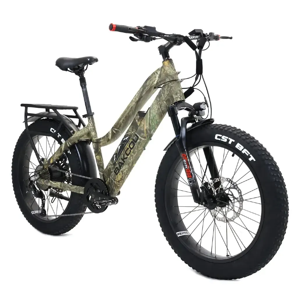 Bakcou Flatlander Step through (ST) 24" 750W 48V Fat Tire Electric Hunting Bike