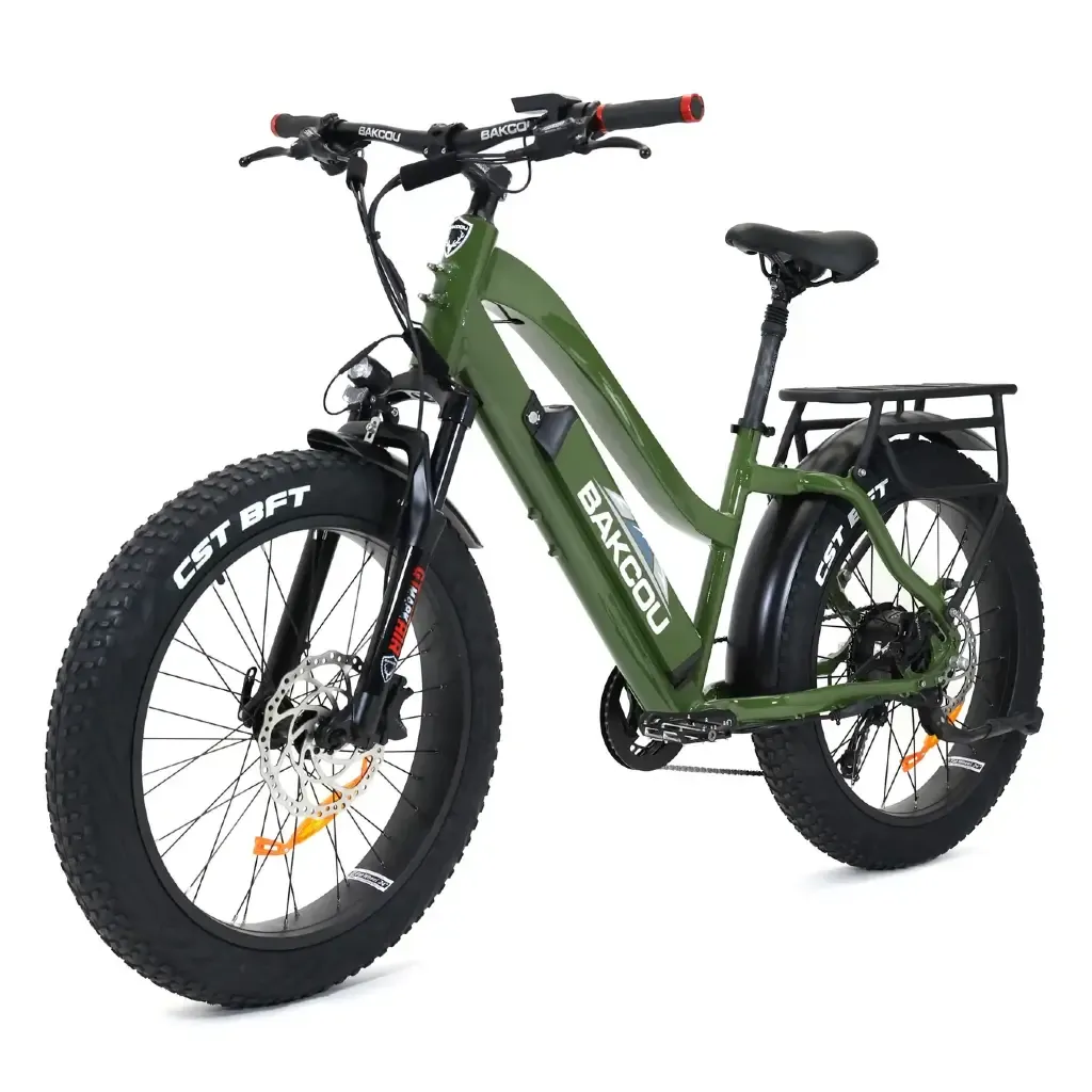 Bakcou Flatlander Step through (ST) 24" 750W 48V Fat Tire Electric Hunting Bike