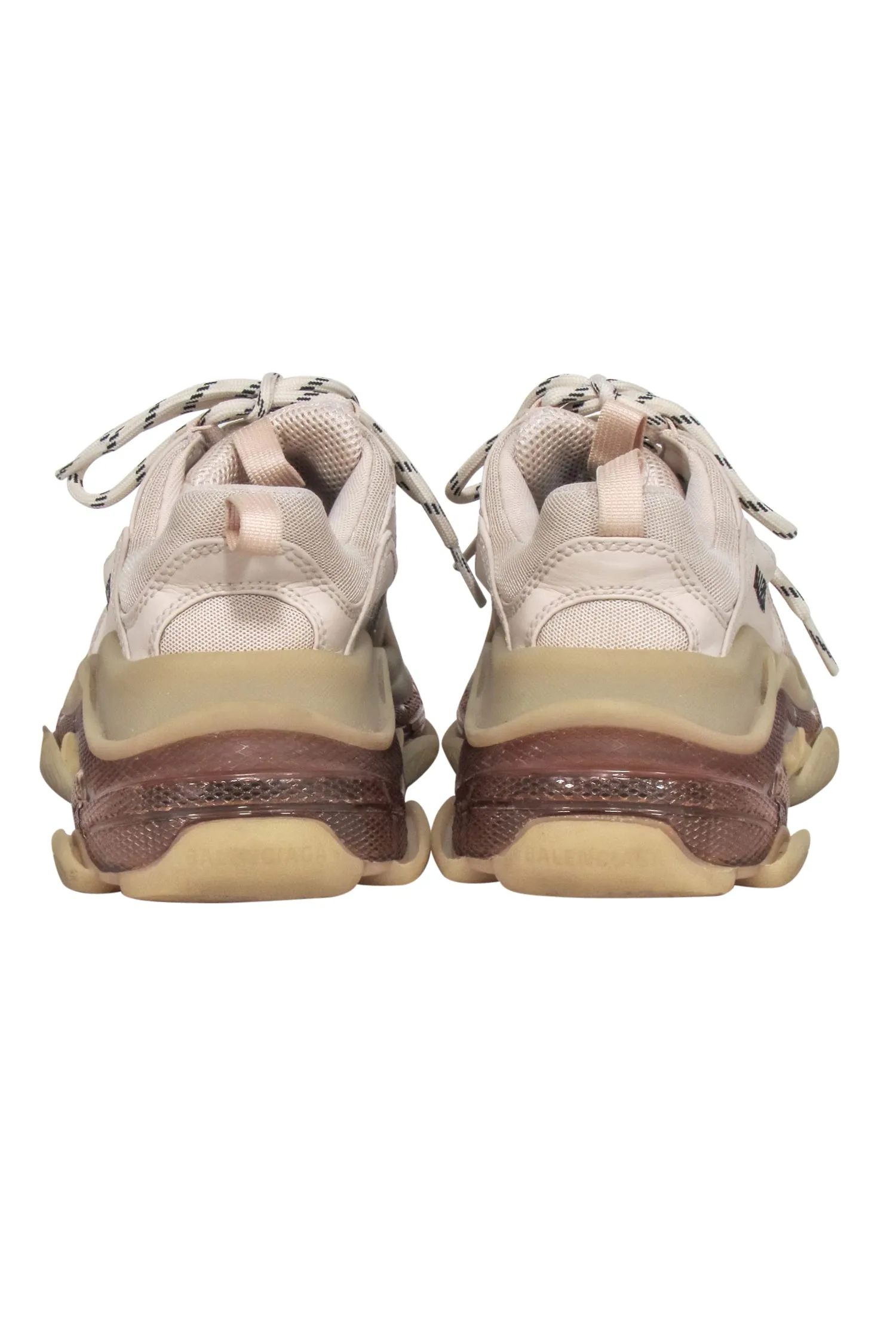 Balenciaga - Beige, Cream & Tan Chunky "Triple S" Sneakers Sz 7