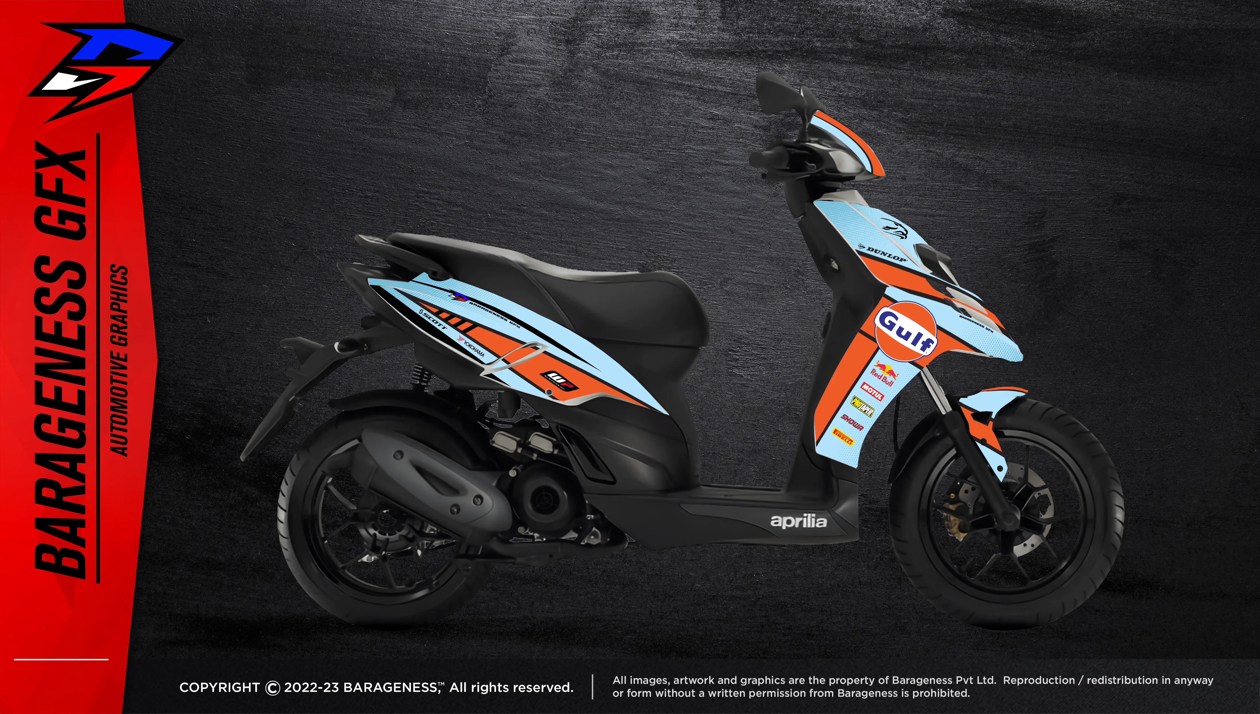 Barageness  - Aprilia SR150/160 V1  Automotive Graphics