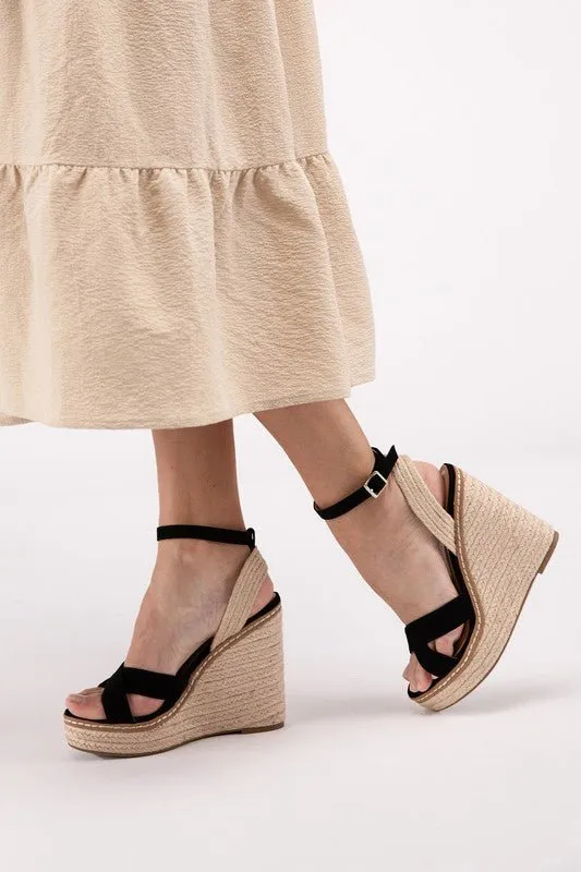 Basset Espadrille Platform Wedge Sandals