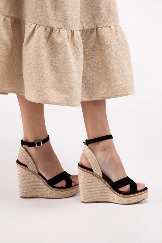 Basset Espadrille Platform Wedge Sandals