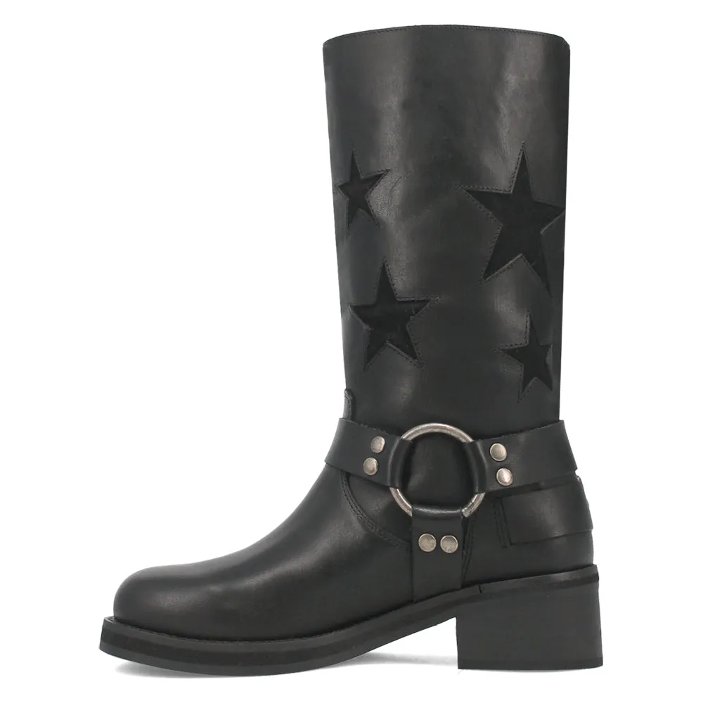 Blacklist Cut-Outs Round Toe Motorcycle Boots