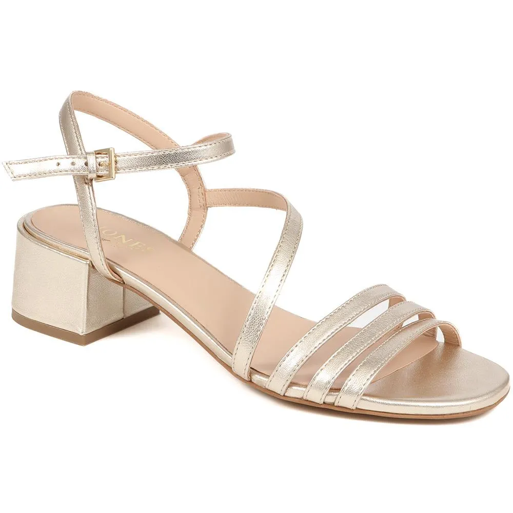 Block Heeled Leather Sandals - GINETTE2 / 325 061