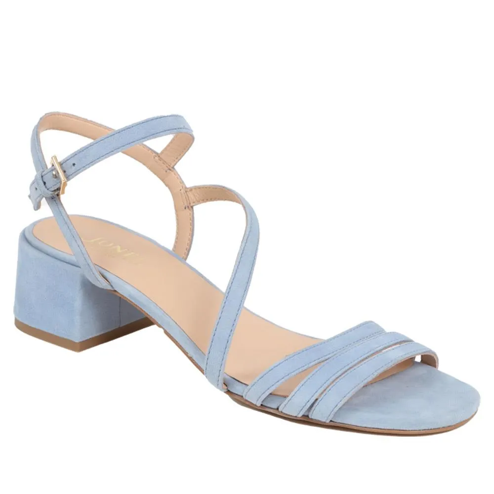 Block Heeled Leather Sandals - GINETTE2 / 325 061