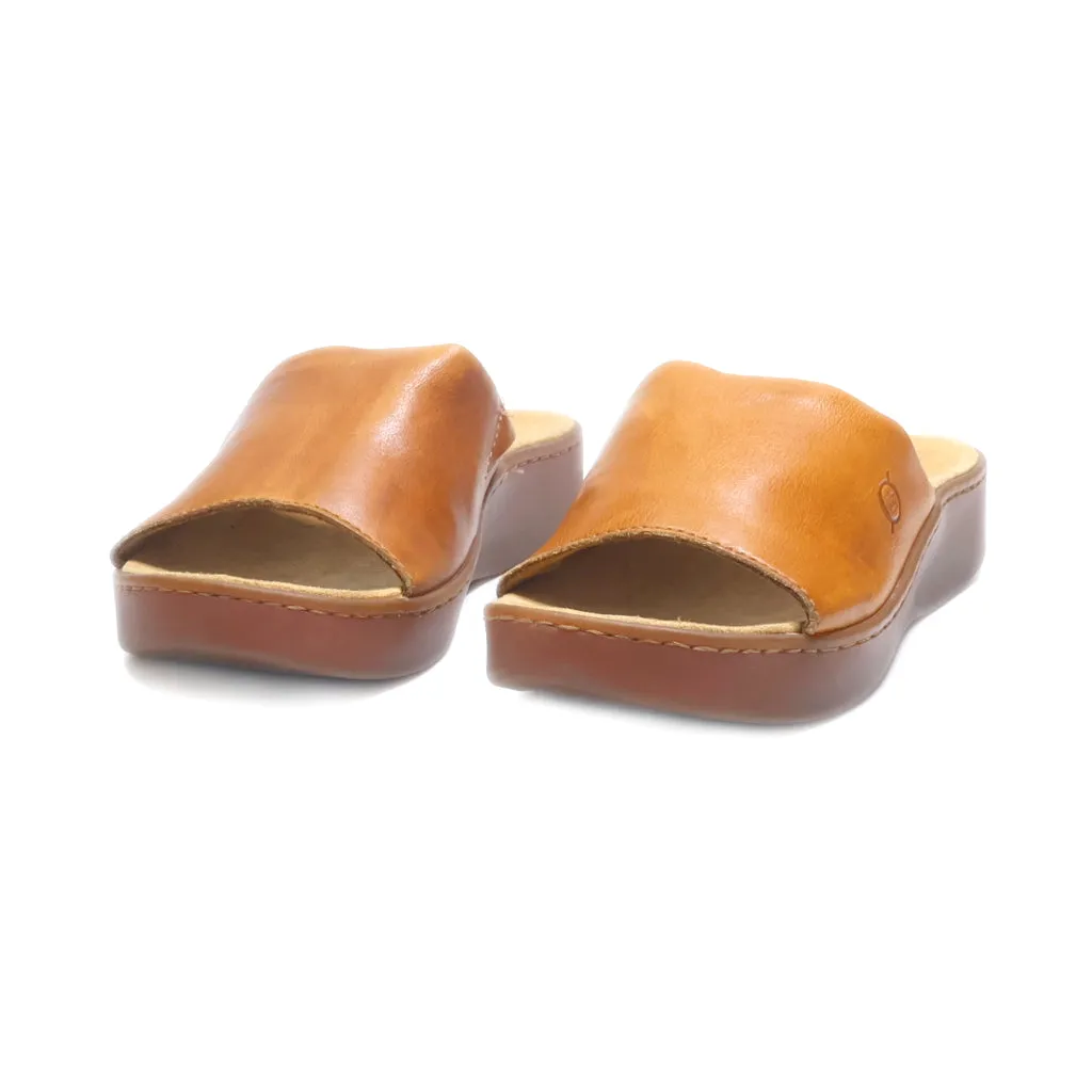 Born Ottawa Flat Sandals Leather Brown Colour For Women