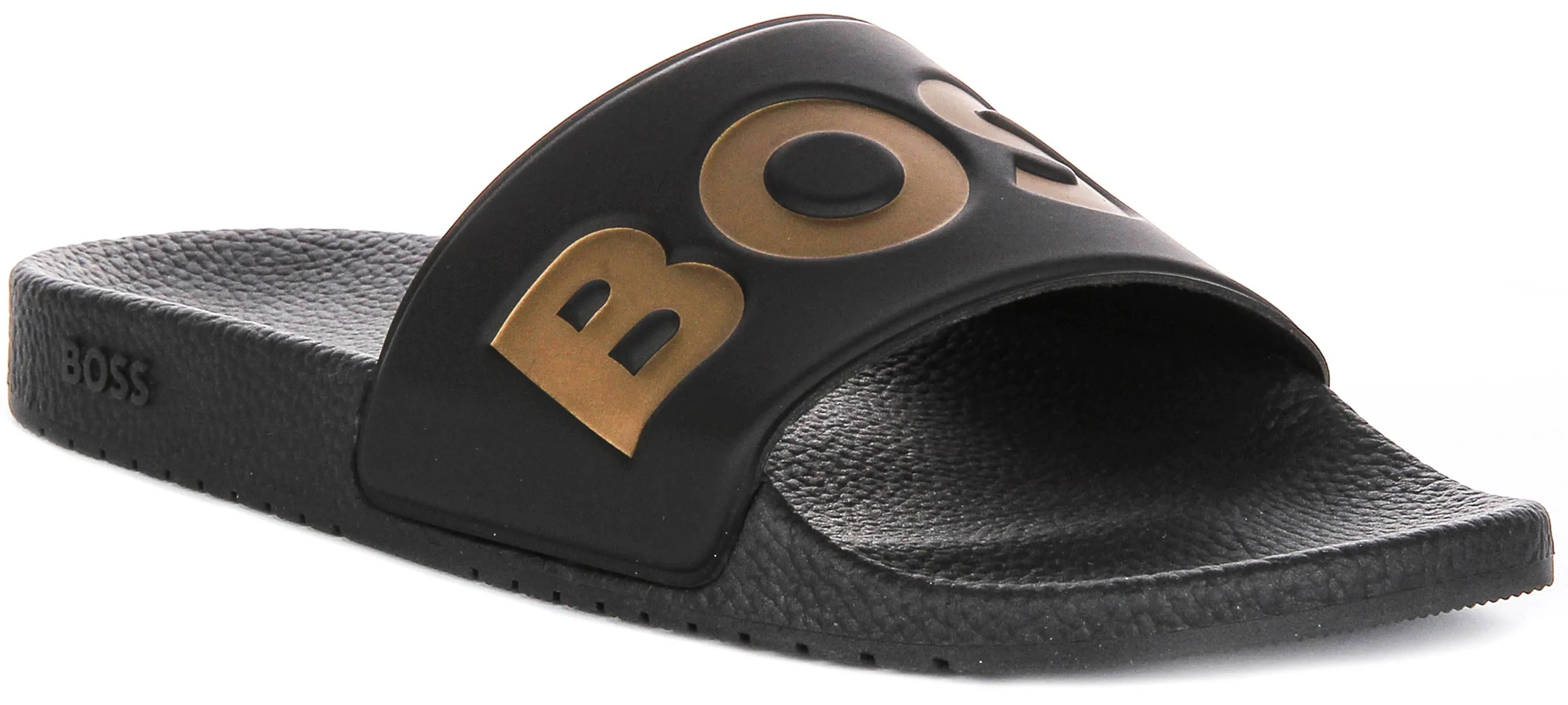 Boss Aryeh Slide In Black Gold