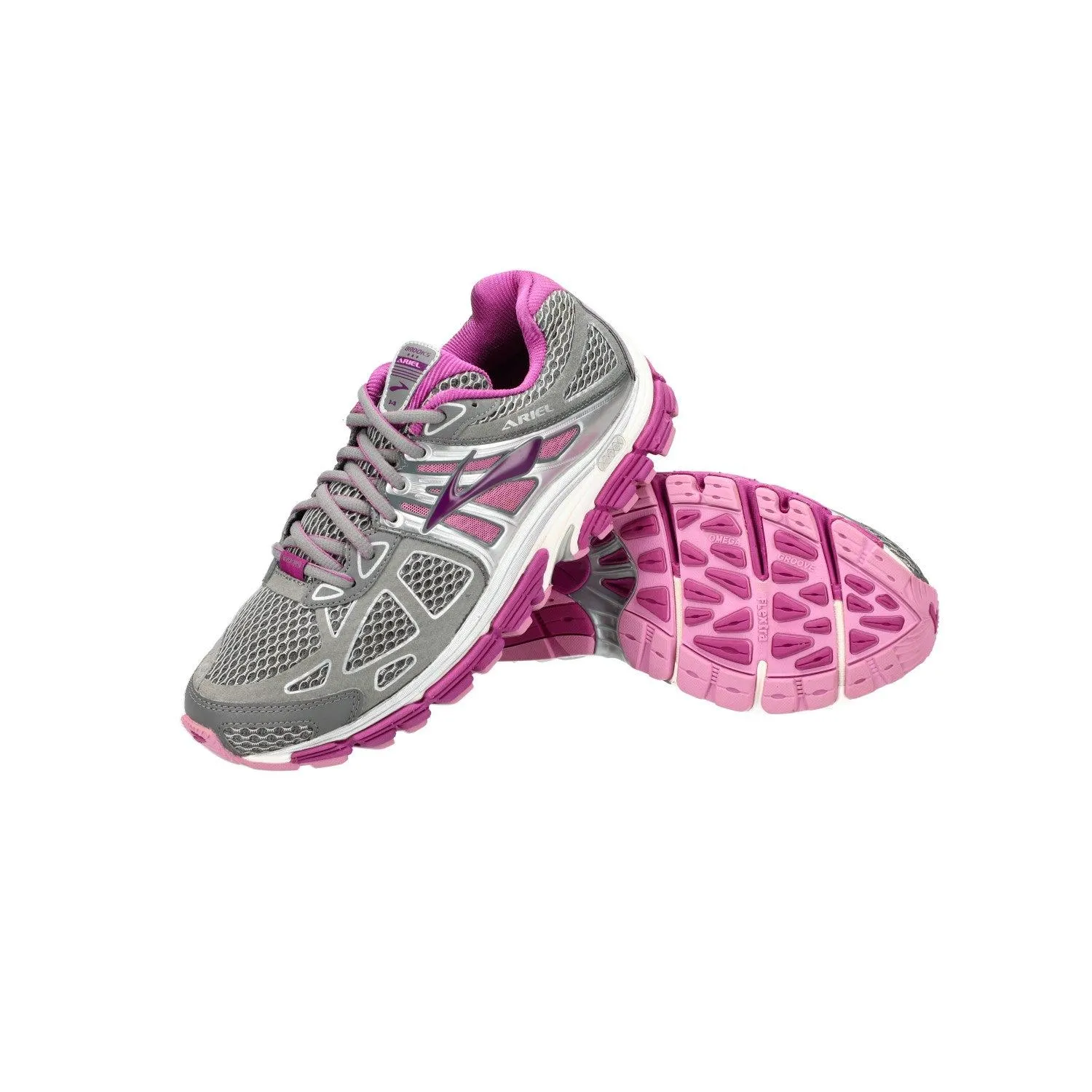 Brooks Ariel 14 Running Sport Shoes Fabric Grey Colour For Women