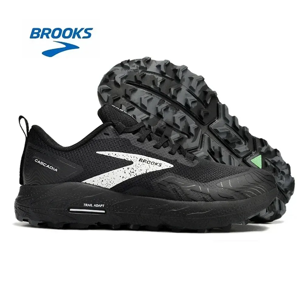 BROOKS Cascadia 17 Light yellow green Running Shoes Women Men Long-Distance Road Sport Training Casual Sneakers