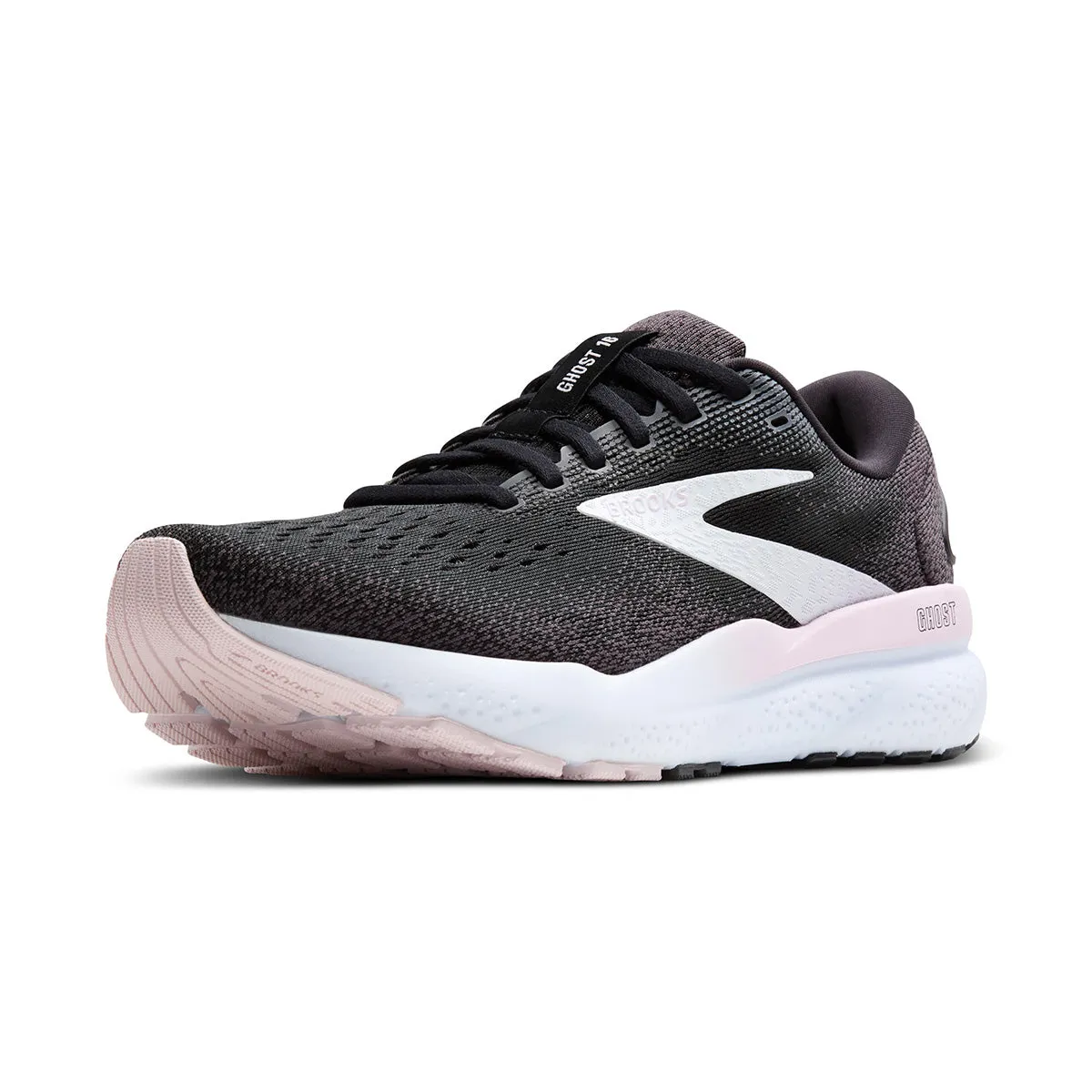 Brooks Ghost 16 Womens | Black/white/orchid Ice