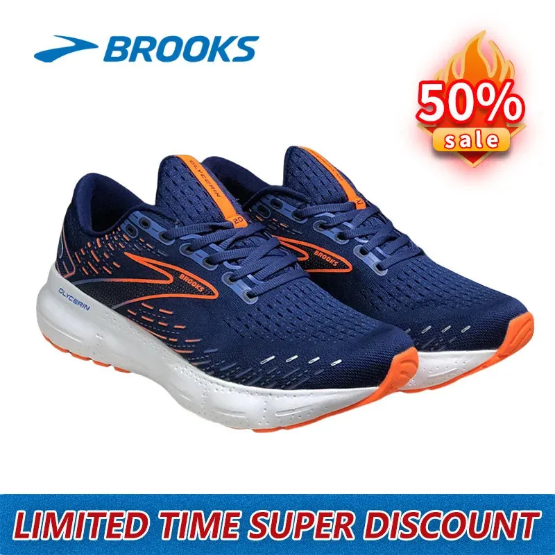 Brooks Glycerin GTS 20 Series Outdoor Running Shoes Sneakers Casual Shoes Training Running Shoes Shock absorption and comfort