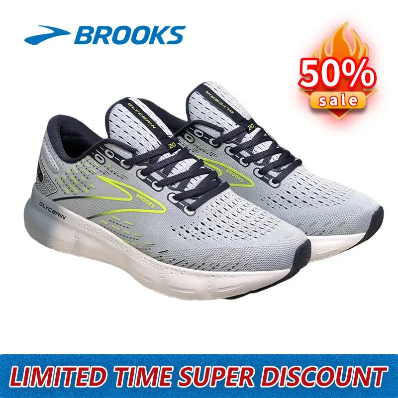 Brooks Glycerin GTS 20 Series Outdoor Running Shoes Sneakers Casual Shoes Training Running Shoes Shock absorption and comfort