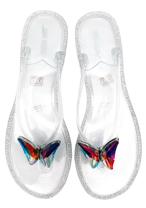 Butterfly Bling Jelly Sandals