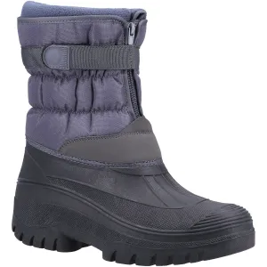 Chase Touch Fastening and Zip up Winter Boots Grey