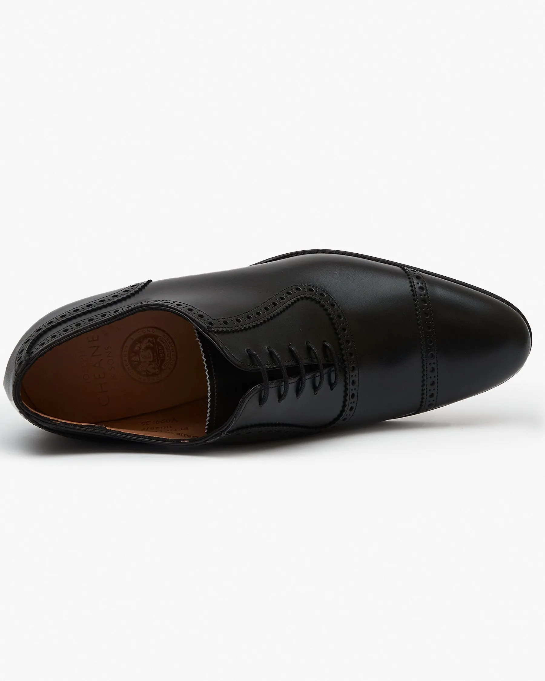 Cheaney Fenchurch Oxford Shoe - Black Calf Leather