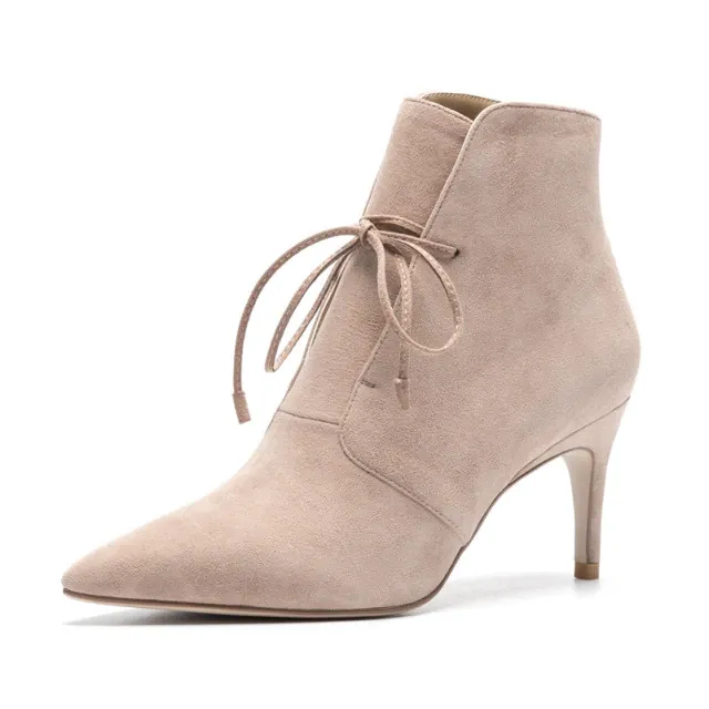 Chia Women's Suede Ankle Boots Fall Winter