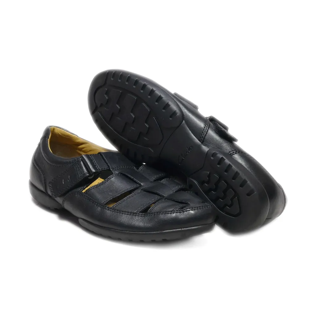 Clarks Casual Sandals Leather Black Colour For Men