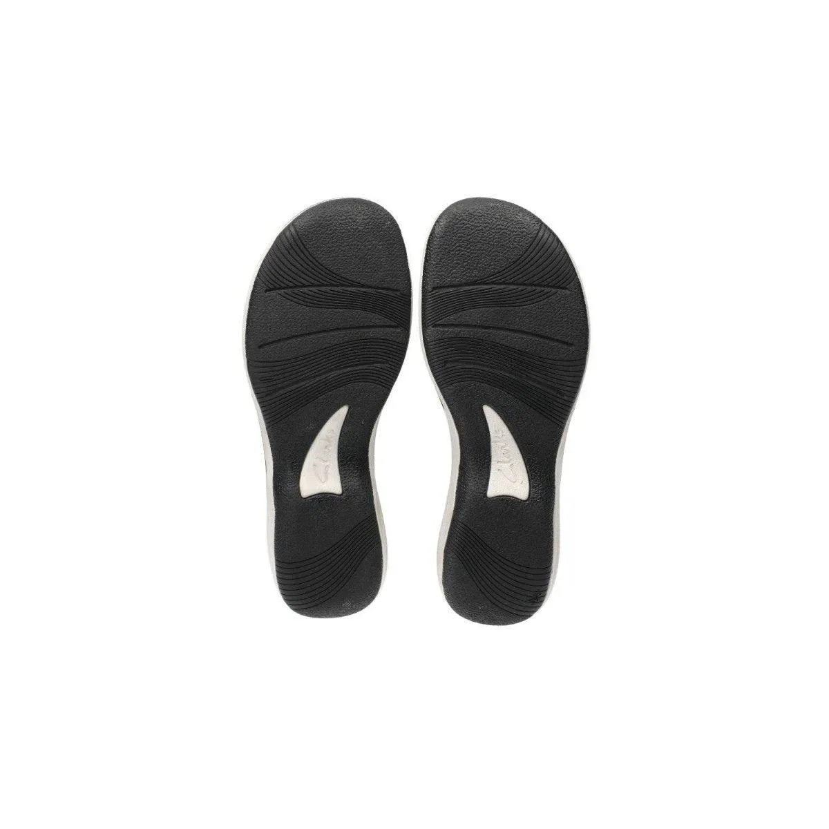 Clarks Cloudsteppers Breeze Sea Flat Sandals Leather Black Colour For Women