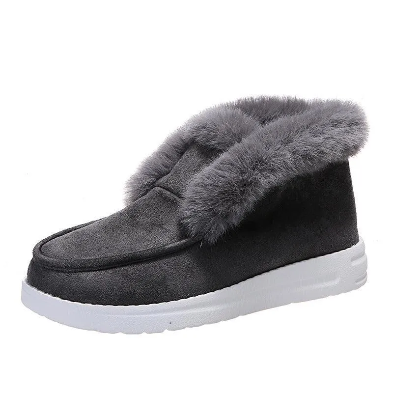 Cozy Fur-Lined Ankle Snow Boots - Women's Winter Warmers