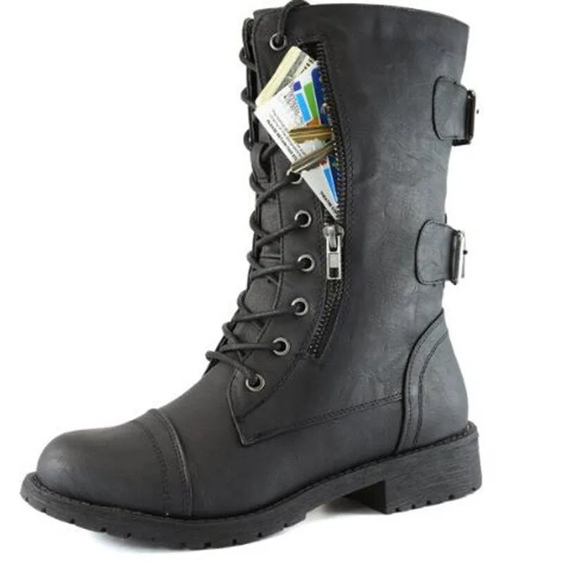 Credit Card Pocket Motorcycle Boots