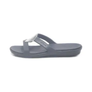 Crocs Sanrah Flat Sandals Rubber Black Colour For Women