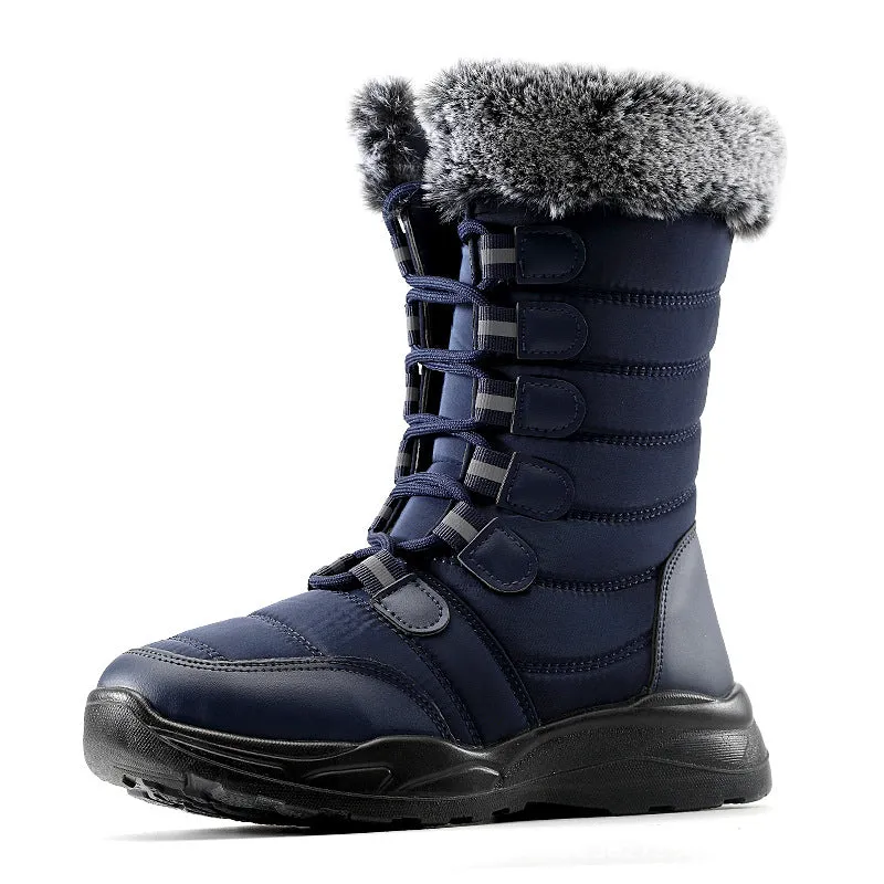 Cuzcare Fur Orthopedic Shoes Mid-calf Snow Boots For Women