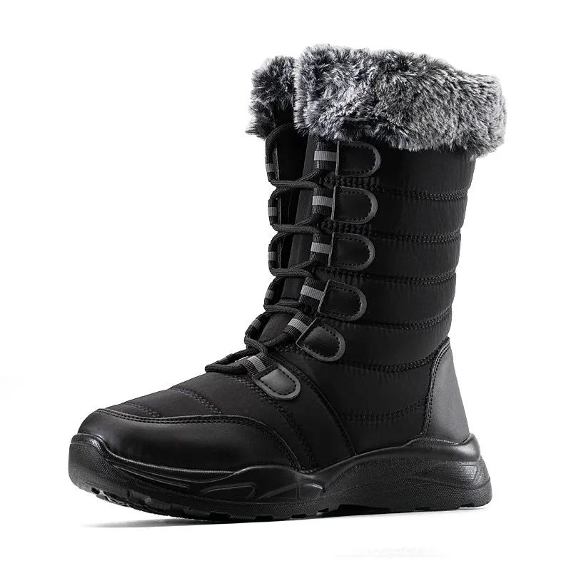 Cuzcare Fur Orthopedic Shoes Mid-calf Snow Boots For Women