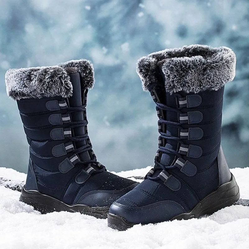 Cuzcare Fur Orthopedic Shoes Mid-calf Snow Boots For Women