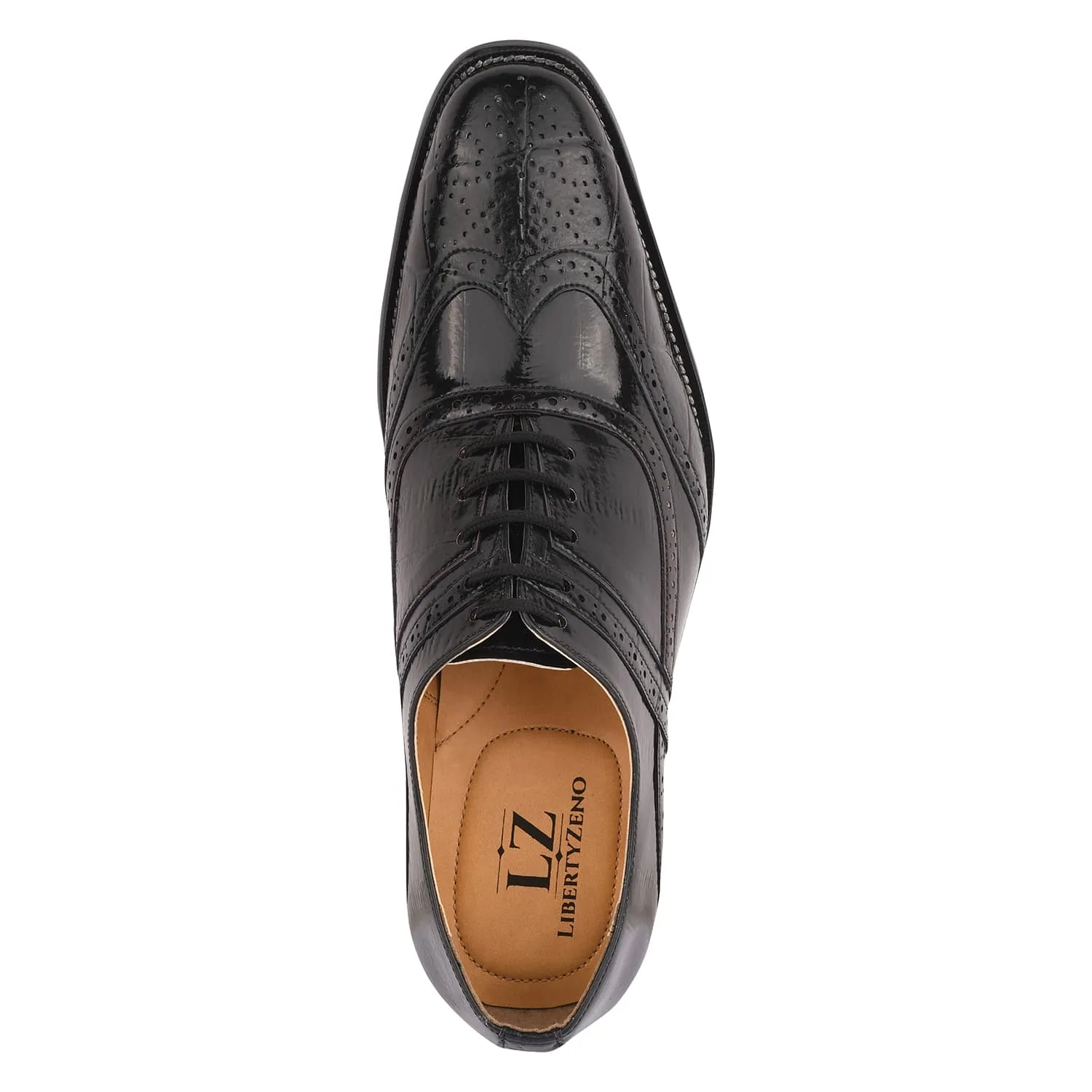 Dallas Genuine Leather Oxford Style Brogue Dress Shoes