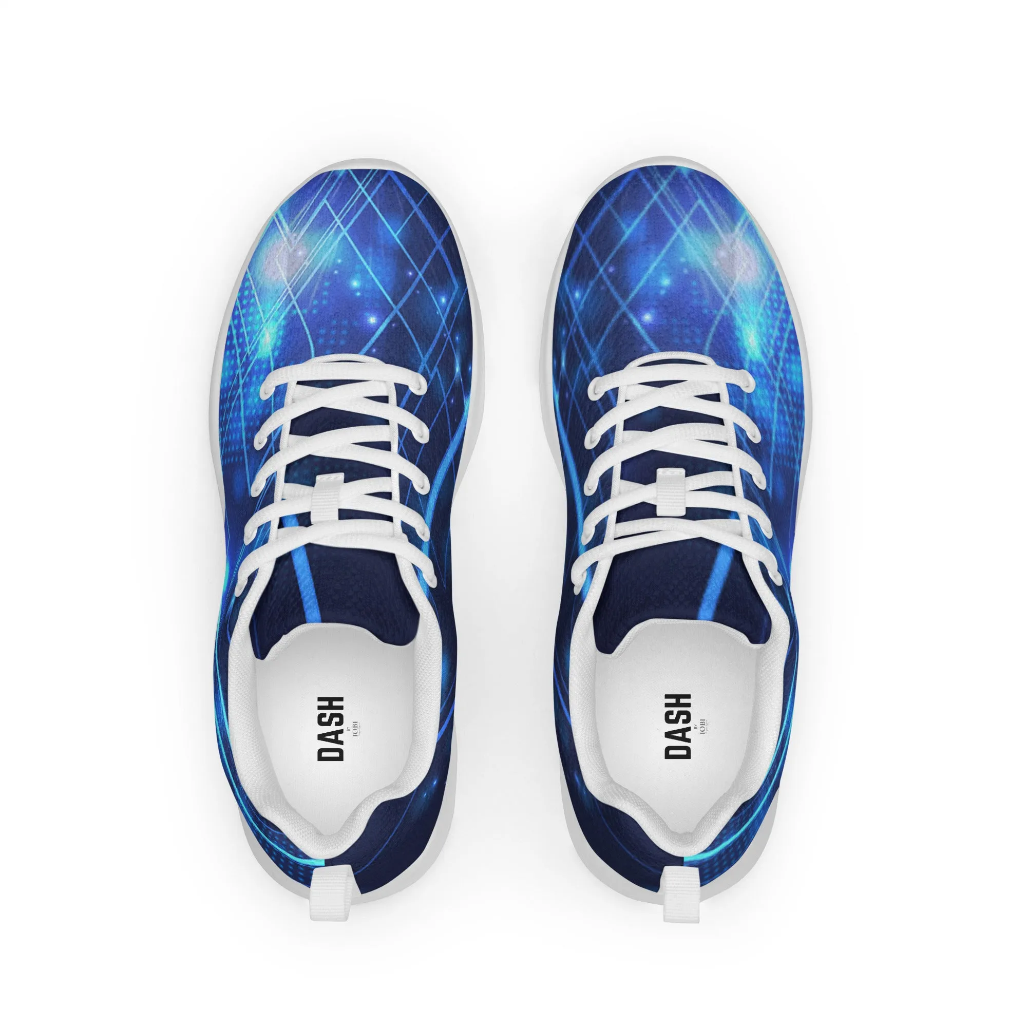 DASH Blue Circuit Men’s Athletic Shoes Lightweight Breathable Design by IOBI Original Apparel