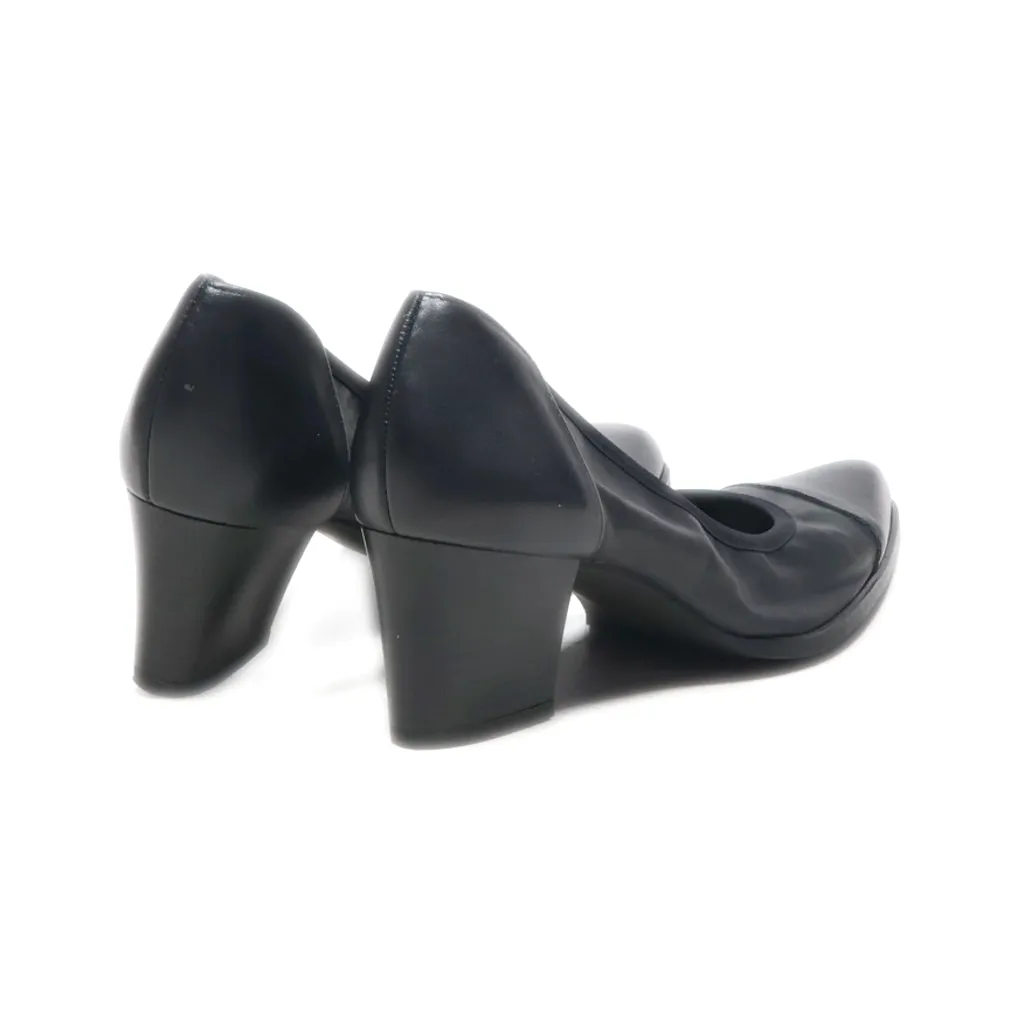 Di Fontana Mid-Heel Shoes Leather Black Colour For Women