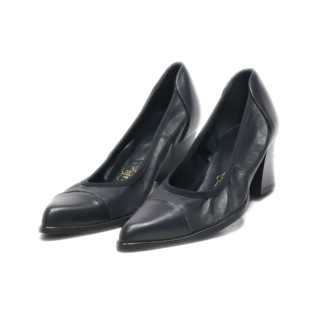 Di Fontana Mid-Heel Shoes Leather Black Colour For Women