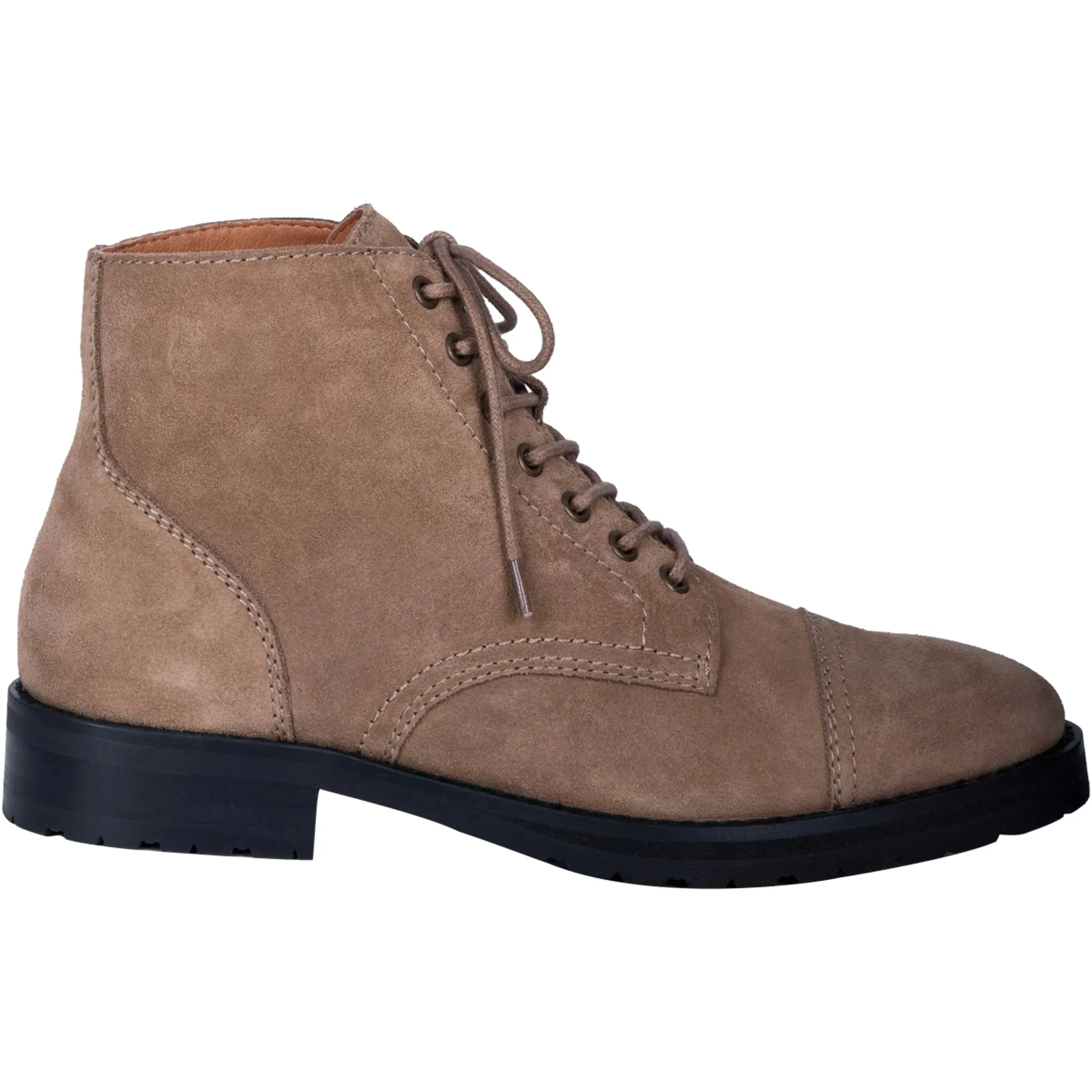 Dingo Mens Hutch Ankle Boots Leather Taupe