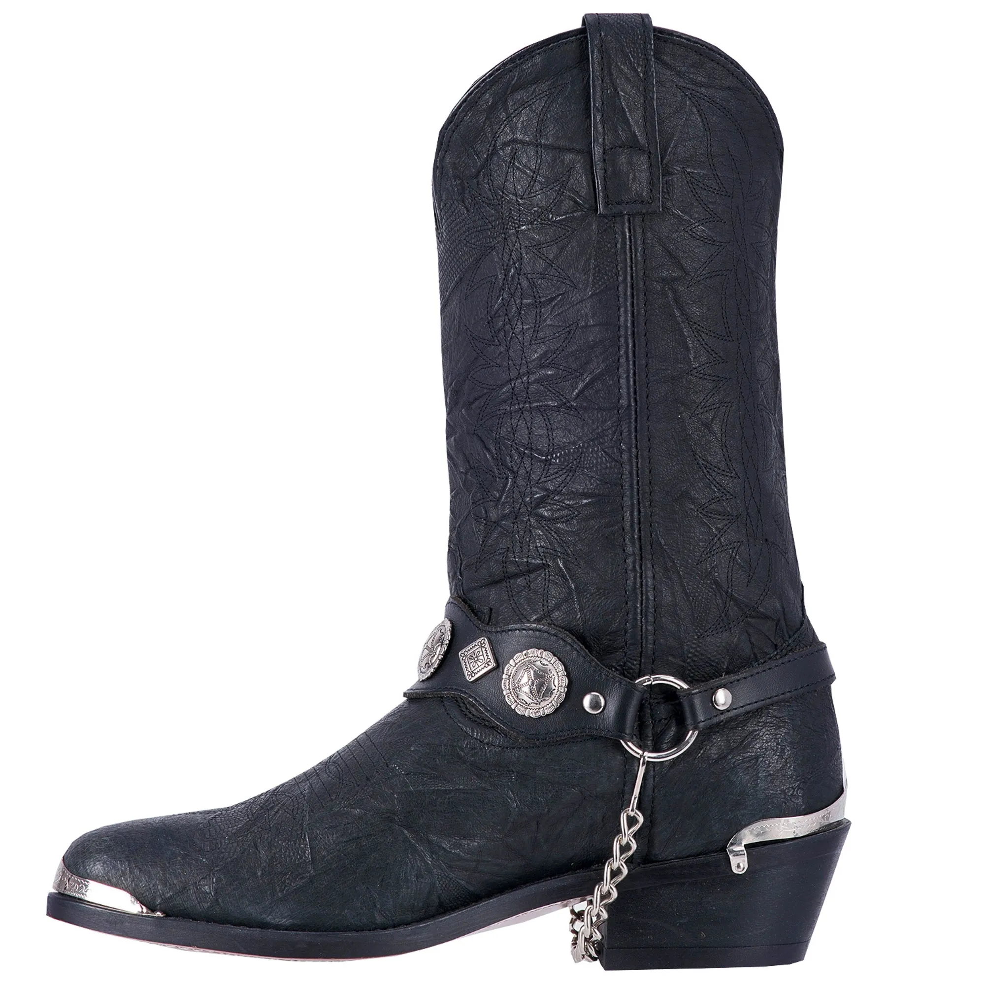 Dingo Mens Suiter Cowboy Boots Leather Black