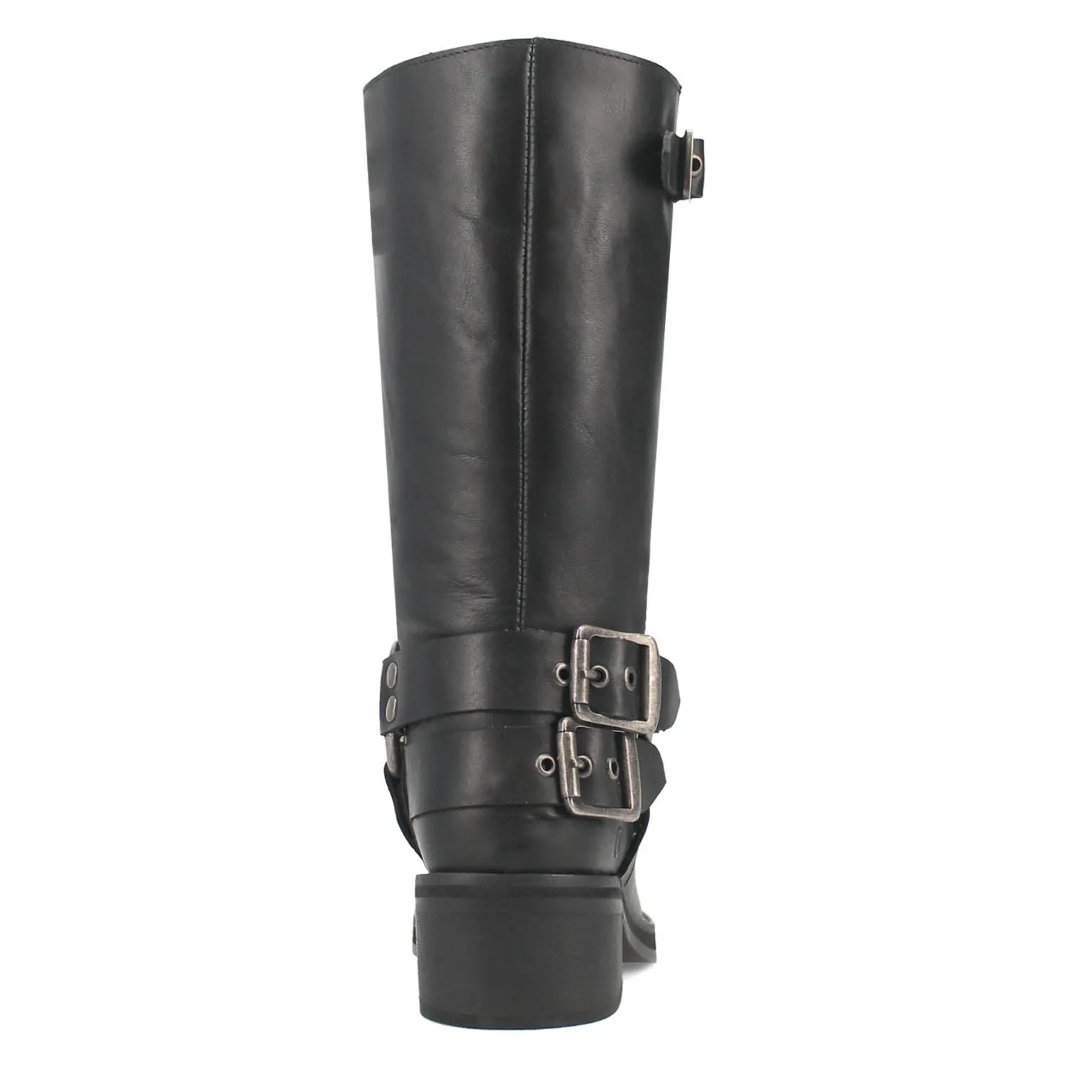 Dingo Womens Harlee Black Leather Motorcycle Boots