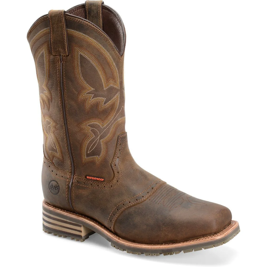 Double H Men's Jeyden 11" Comp Toe WP Western Work Boot- Brown- DH5124