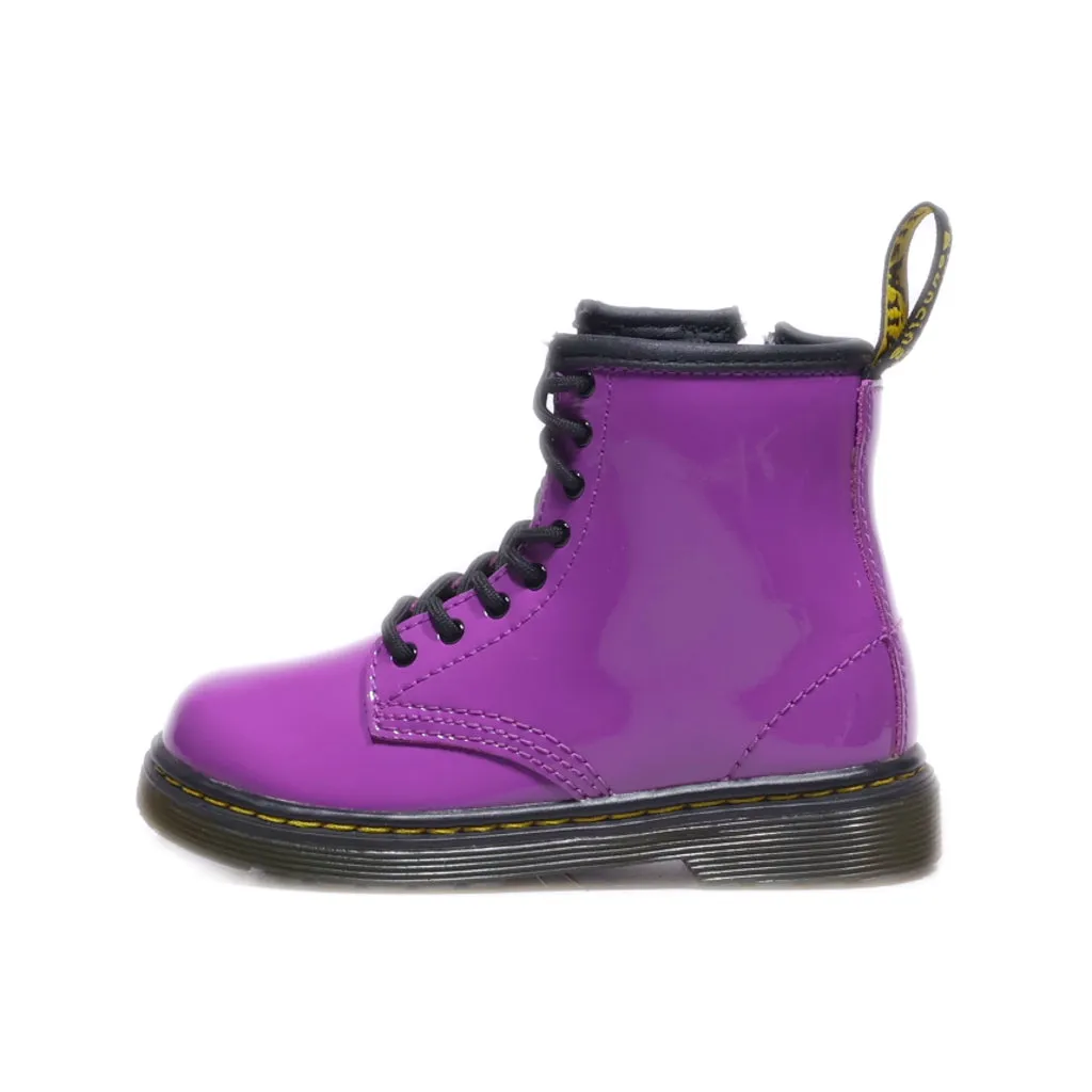 Dr. Martens Featured Ankle Boots Leather Purple Colour For Kids