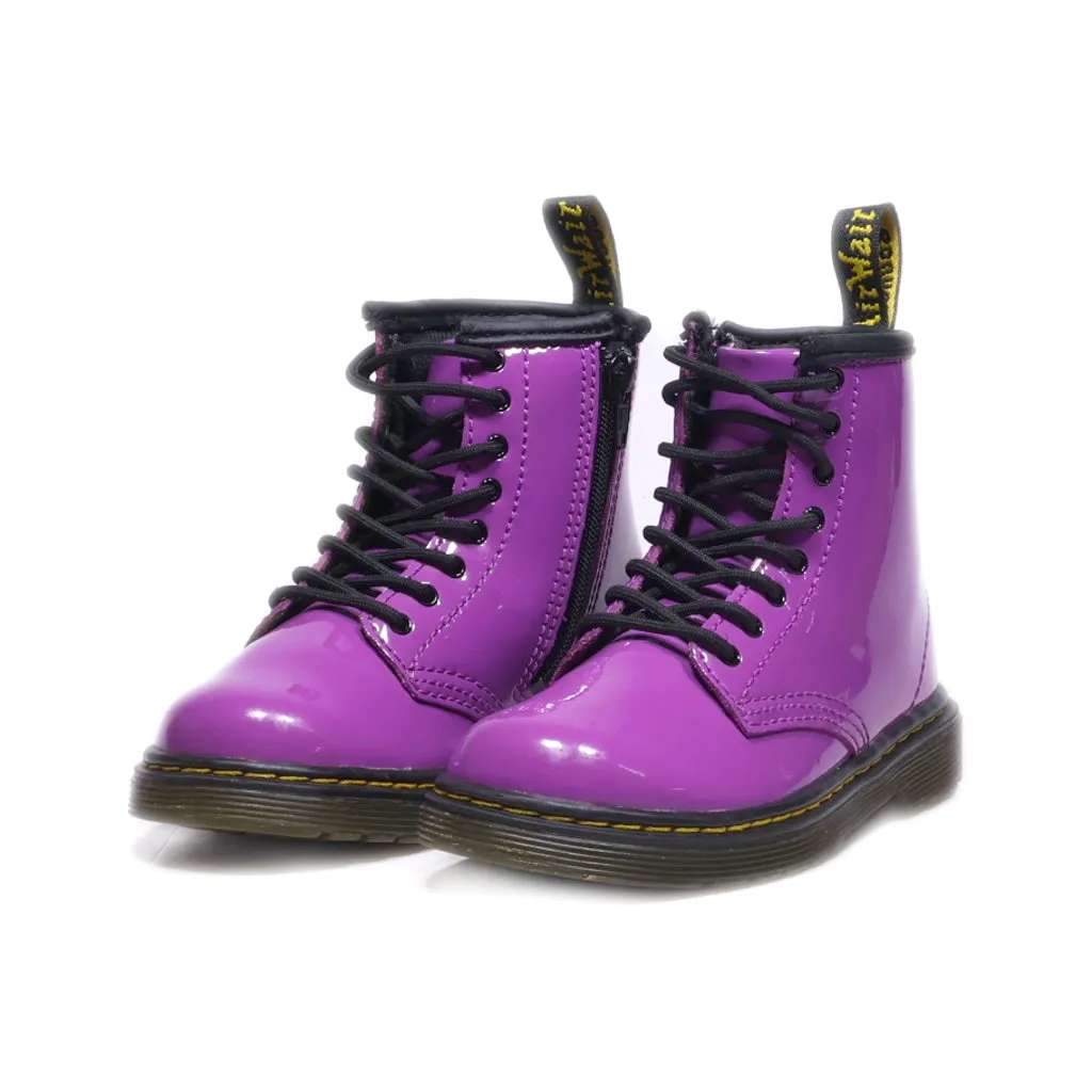 Dr. Martens Featured Ankle Boots Leather Purple Colour For Kids